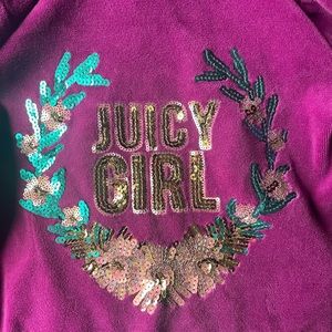 Juicy couture girls pink hooded zip up jacket